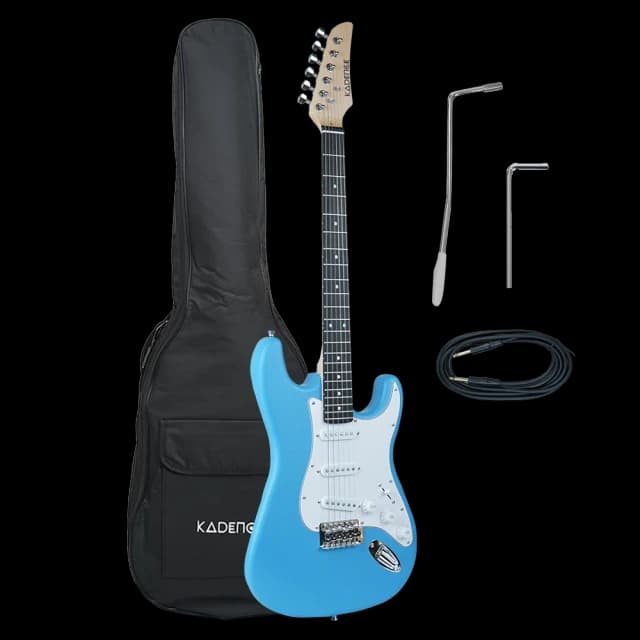 Kadence STLB Tennessee 39" Electric Guitar (Strat-Style/S-Style) | Solid Poplar Wood | SSS Single-Coil, 5-Way Switch | Tremolo+Gig Bag+Cable 