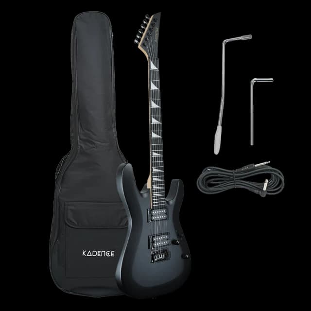 Kadence EGMBK Astroman 39” Electric Guitar | SG Style | Poplar Wood | H H Pickup Setup |Gig Bag + Cable 