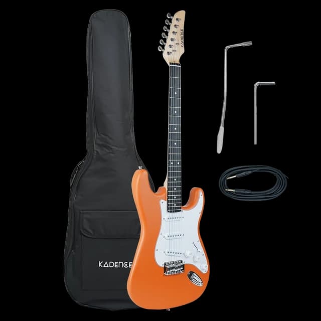 Kadence STHO Tennessee 39" Electric Guitar (Strat-Style/S-Style) | Solid Poplar Wood | SSS Single-Coil, 5-Way Switch | Tremolo+Gig Bag+Cable