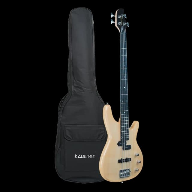 Kadence EB08NT Chronicle 46.5” Electric Bass Guitar | P Style | Solid Linden Wood | Split-coil Pickup Setup