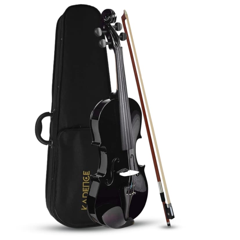 Kadence V001D-C Vivaldi Violin | 4/4 Full Size with Basswood Body & Brazilwood Bow | Includes Lightweight Hard Case, Bow, Rosin
