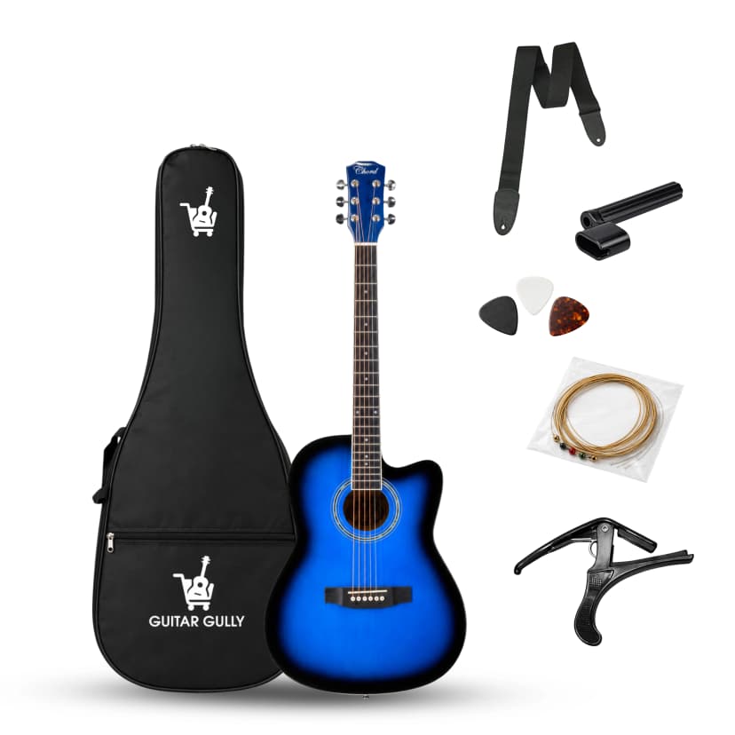 Chard C10 Acoustic Guitar Combo Pack with Bag, Capo, Picks , Belt , Winder