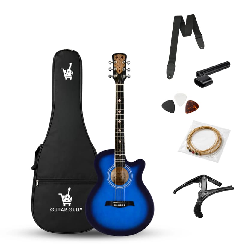 Crusader CF4000 CO Acoustic Guitar Combo Pack with bag, string set, strap, capo, picks & winder
