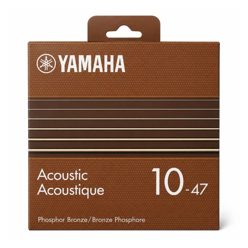 Yamaha Acoustic Guitar Strings 10-47 Phosphor Bronze | Premium Acoustic Guitar String Set | Bright Tone & Long Lasting Performance