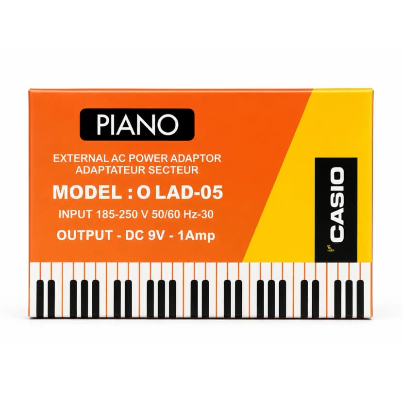 Casio OLAD-05 Piano Keyboard Adapter 9V 1Amp | External AC Power Adaptor for Casio Keyboards & Digital Pianos