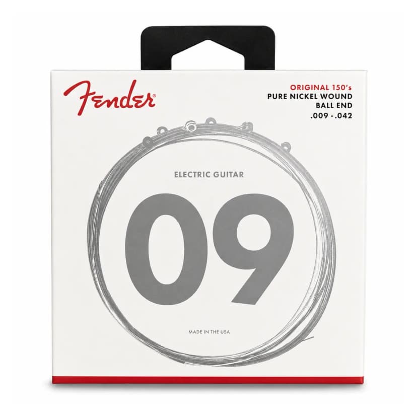 Fender Original 150's Pure Nickel Wound Ball-End Electric Guitar Strings Light Gauge (.009-.042)