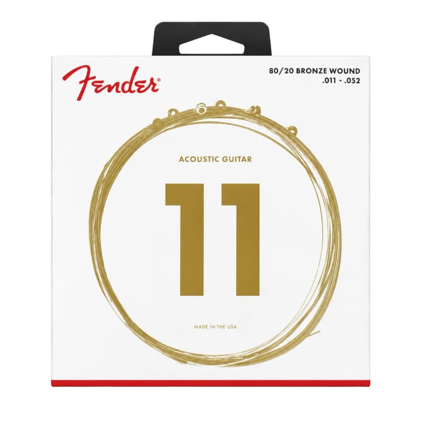 Fender Acoustic Guitar Strings 11-52 80/20 Bronze Wound