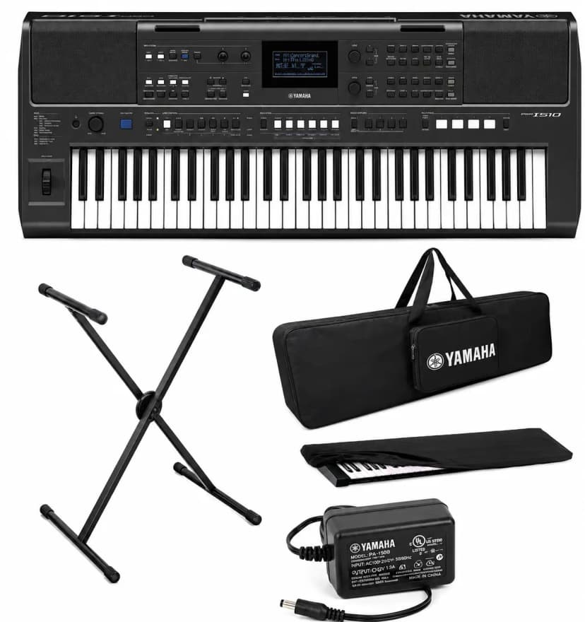 Mexa Compatible With Yamaha PSR-I610 Keyboard Digital Portable 61-Keys With Mexa Keyboard Bag, Stand, Dust Cover, & Power Adapter.