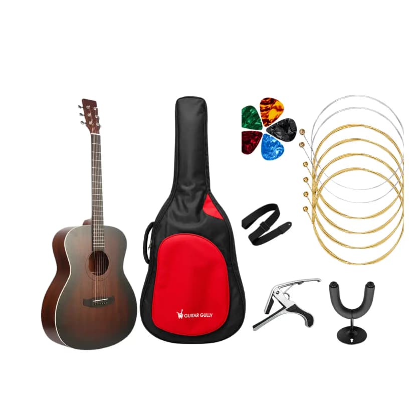 Tanglewood Lotus Series TLF-3 Acoustic Guitar With Strap, Pading Bag, Picks , Capo, Metal Wall Stand & String Set / Bundle