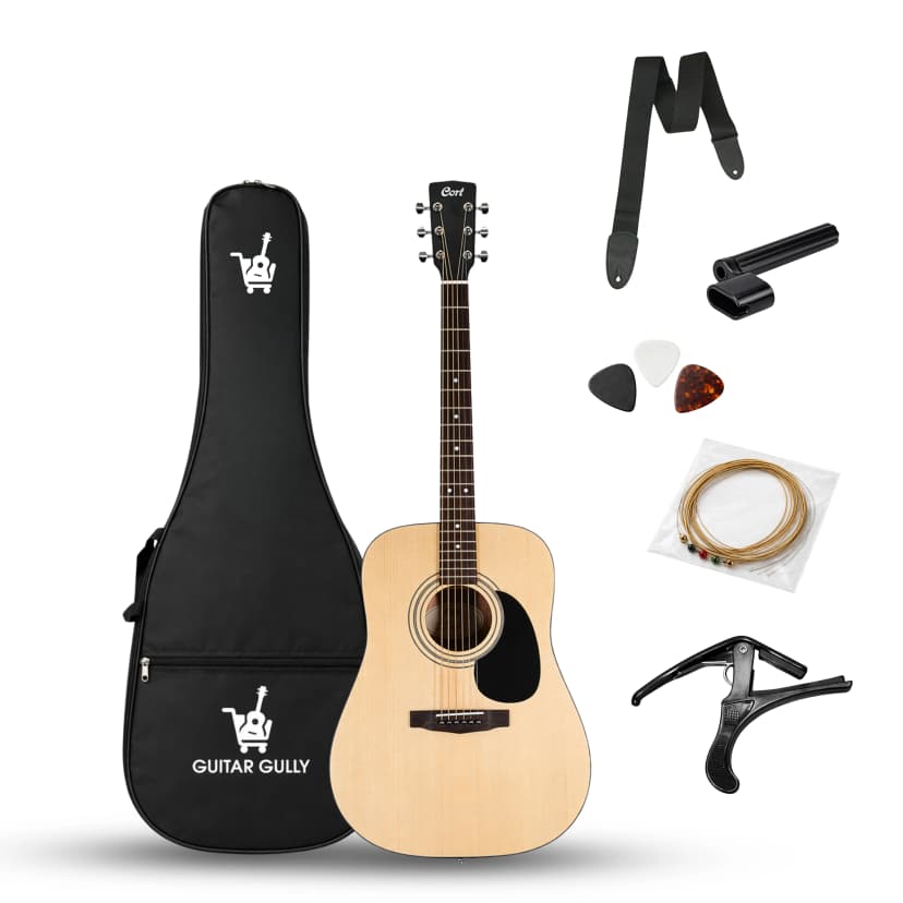Cort AD300 OP Acoustic Guitar Combo Pack with bag, string set, strap, capo, picks & winder